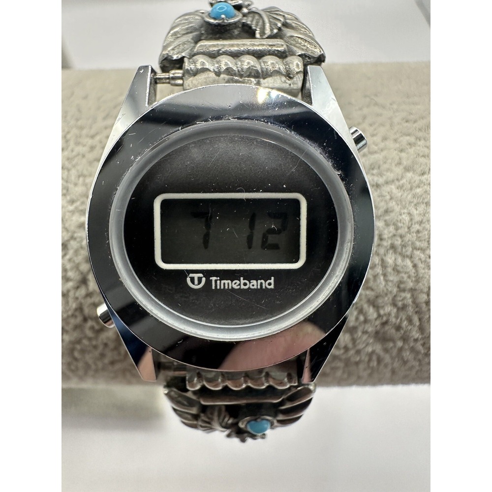 Timeband Ladies Watch Swiss Digital 984871 Working 26MM 5.75"‎ Stretch Band V
